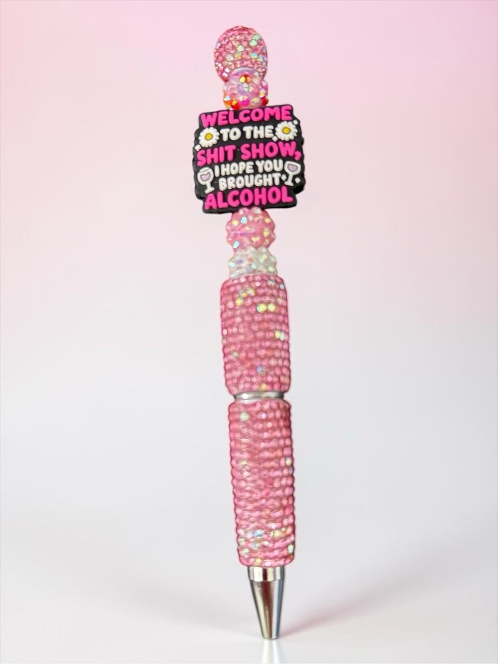 Pink Rhinestone 'Welcome to the Shit Show' Decorative Pen - Party Favor